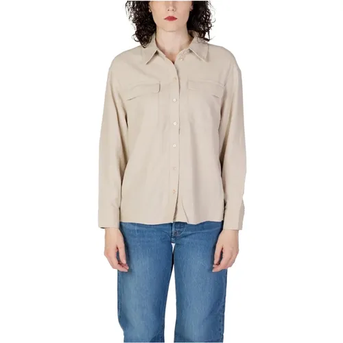 Classic Button-Up Shirt , female, Sizes: M, L, XS, XL, S - Only - Modalova