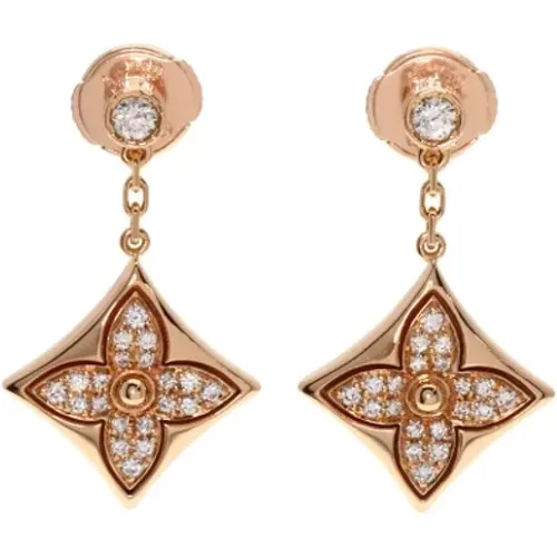 Pre-owned Gold earrings , female, Sizes: ONE SIZE - Louis Vuitton Vintage - Modalova