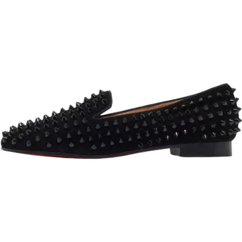Pre-owned Suede flats , female, Sizes: 3 1/2 UK - Christian Louboutin Pre-owned - Modalova