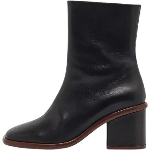 Pre-owned Leather boots , female, Sizes: 4 UK - Chloé Pre-owned - Modalova