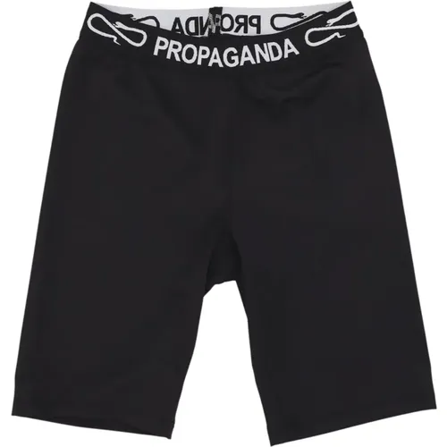 Schwarze Radlerhose mit Logo , Damen, Größe: M - Propaganda - Modalova