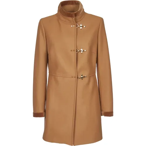 Camel Virginia Coat Slim Fit , female, Sizes: XL, XS, L, M, S - Fay - Modalova