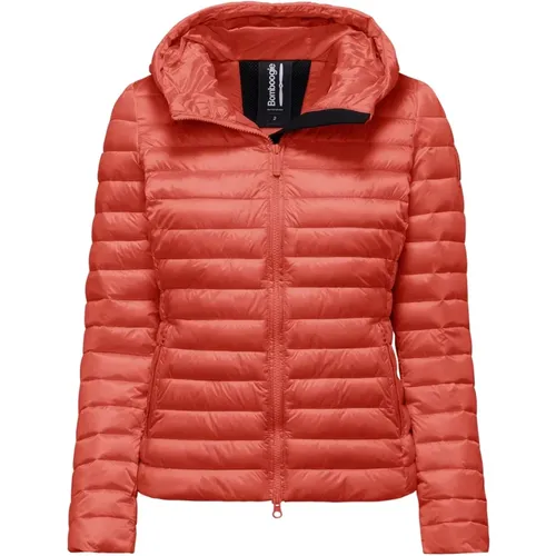 Bright Nylon Hooded Jacket with Synthetic Padding , female, Sizes: XL, M, L, 2XL - BomBoogie - Modalova