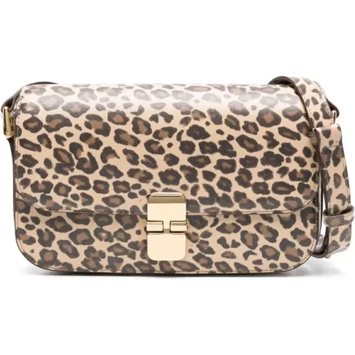 Leopard Grace Baguette Tasche , Damen, Größe: ONE Size - A.p.c. - Modalova