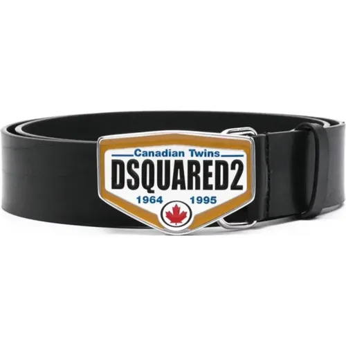 Leather Twins Belt , male, Sizes: 105 CM, 100 CM - Dsquared2 - Modalova