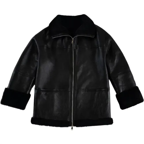 Eiko Lambskin Shearling Jacket , female, Sizes: M - Just Things we Like - Modalova