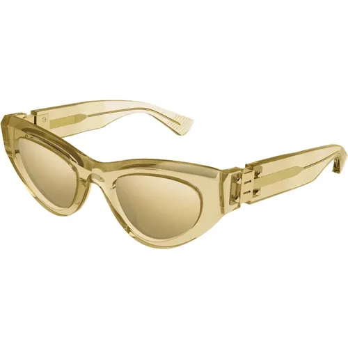 Light Brown/Bronze Sunglasses - Bottega Veneta - Modalova
