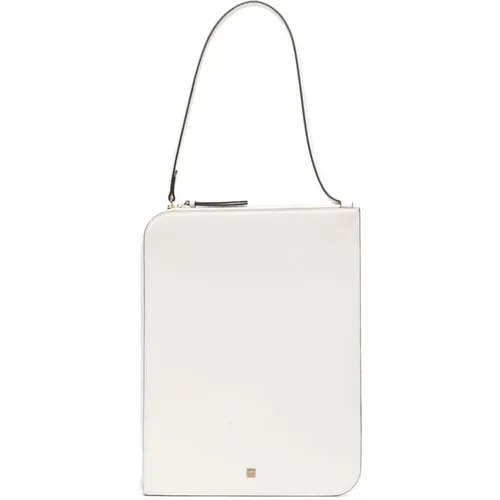 Ivory Smooth Leather Shoulder Bag , female, Sizes: ONE SIZE - TotêMe - Modalova