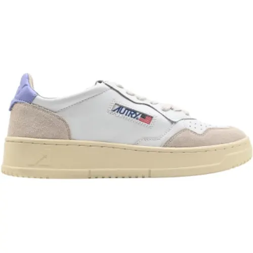 White Lavender Leather/Suede Sneakers , female, Sizes: 7 UK, 3 UK, 4 UK - Autry - Modalova