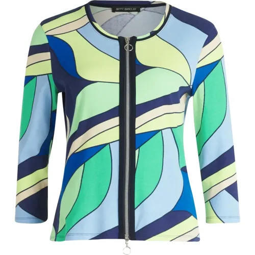 Shirtjacke mit Rippenstruktur und Paisley-Muster , Damen, Größe: 2XL - Betty Barclay - Modalova