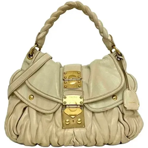 Pre-owned Leather handbags , female, Sizes: ONE SIZE - Miu Miu Pre-owned - Modalova