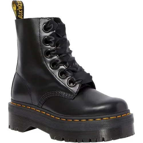 Leather Chunky Sole Boots , female, Sizes: 6 UK, 3 UK, 7 UK, 5 UK, 4 UK - Dr. Martens - Modalova