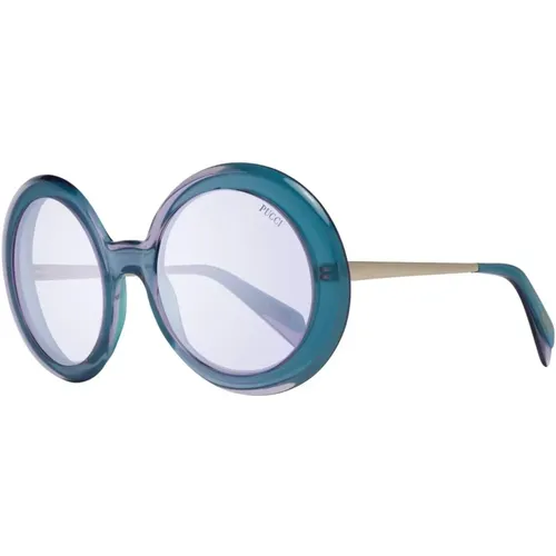 Türkise Runde Sonnenbrille mit UV-Schutz - EMILIO PUCCI - Modalova