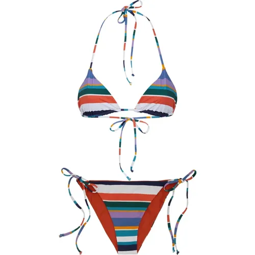Gestreifter Triangel-Bikini , Damen, Größe: XL - Gallo - Modalova