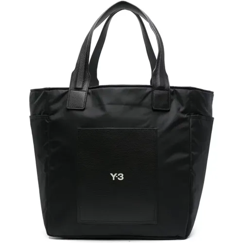 Schwarze Tasche aus recyceltem Polyamid mit geprägtem Logo - Y-3 - Modalova