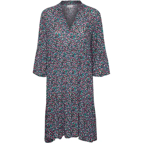 Stunning Midi Kleid mit Rüschen , Damen, Größe: 2XL - Kaffe - Modalova