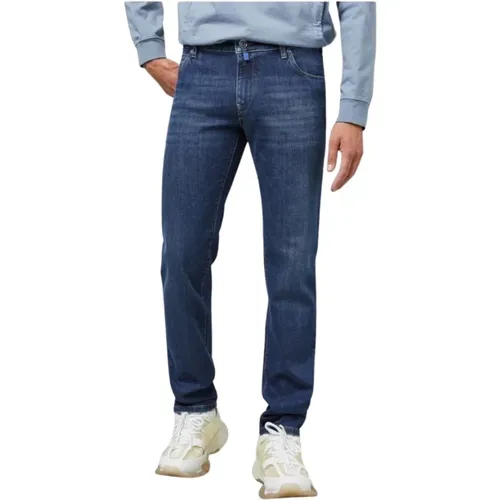 Blaue Stretch Jeans - Regular Fit, Fairtrade-zertifiziert , Herren, Größe: W31 L32 - Meyer - Modalova