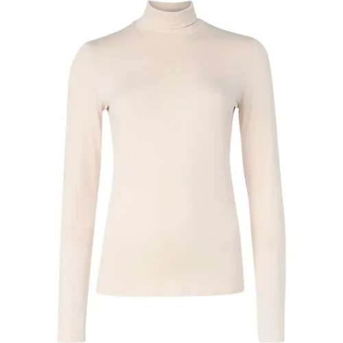 Hochgeschlossenes Jersey-T-Shirt mit Druck , Damen, Größe: L - Max Mara Weekend - Modalova