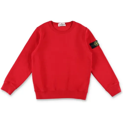 Roter Strickpullover mit Rundhalsausschnitt Aw24 - Stone Island - Modalova