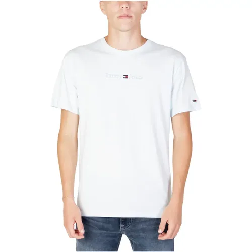 Mens Classic Small Text T-Shirt , male, Sizes: L, XL, M, 2XL - Tommy Jeans - Modalova