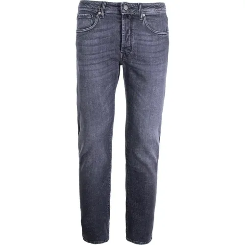 Blue Division Jeans Anthracite , male, Sizes: W34, W31, W36, W30, W35 - Incotex - Modalova