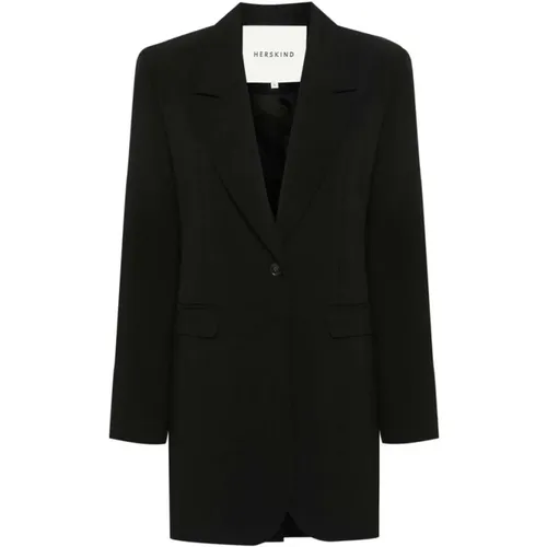 Schwarze Polyester-Blend-Jacke , Damen, Größe: M - Birgitte Herskind - Modalova