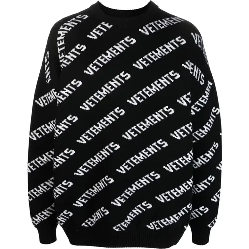 Schwarze Sweaters , Herren, Größe: S - Vetements - Modalova