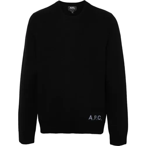 Stilvolle Schwarze Kleidung Pull Edward Noir , Herren, Größe: L - A.P.C. - Modalova