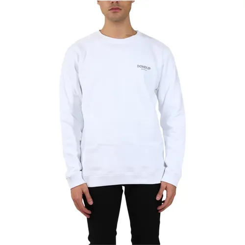 Baumwoll-Sweatshirt mit geprägtem Frontlogo , Herren, Größe: M - Dondup - Modalova