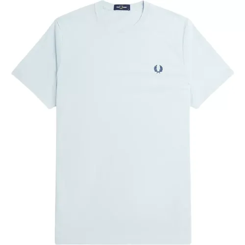 Baumwoll Logo T-Shirt Lorbeerkranz Druck , Herren, Größe: L - Fred Perry - Modalova