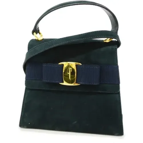 Pre-owned Wildleder handtaschen , Damen, Größe: ONE Size - Salvatore Ferragamo Pre-owned - Modalova