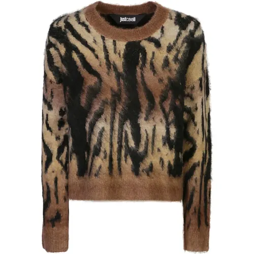 Gelber Sweatshirt für Frauen Aw24 , Damen, Größe: S - Just Cavalli - Modalova