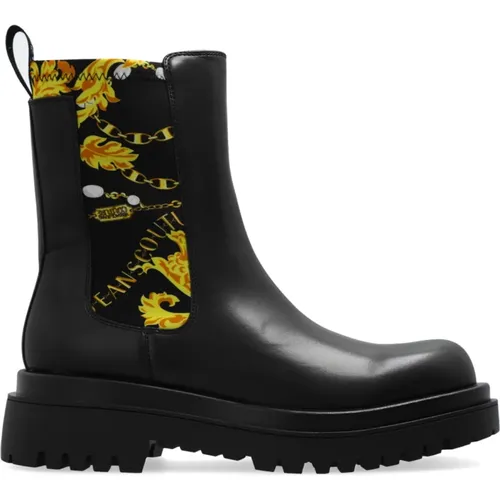 Chelsea-Boots mit Barockmotiv , Damen, Größe: 37 EU - Versace Jeans Couture - Modalova