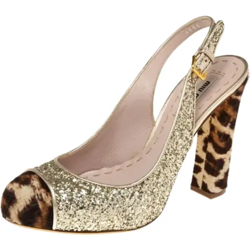 Pre-owned Stoff heels , Damen, Größe: 37 1/2 EU - Miu Miu Pre-owned - Modalova