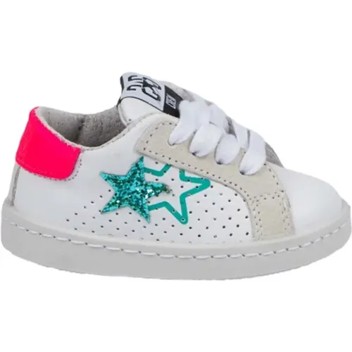 Weiße und Fuchsia Sneakers 2Star - 2Star - Modalova