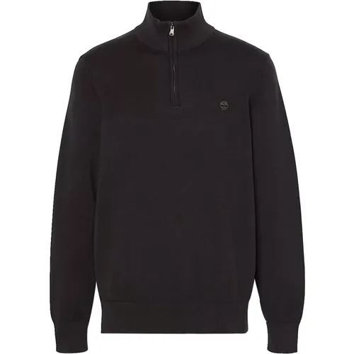 Schwarzer River Zip Pullover , Herren, Größe: M - Timberland - Modalova