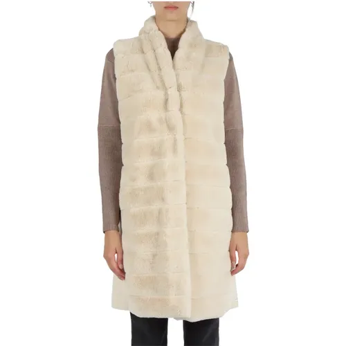 Faux Fur and Wool Vest , female, Sizes: S, M, XS - Emme DI Marella - Modalova