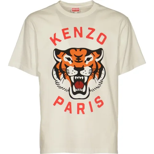 Lucky Tiger Oversize T-Shirt , Herren, Größe: XL - Kenzo - Modalova