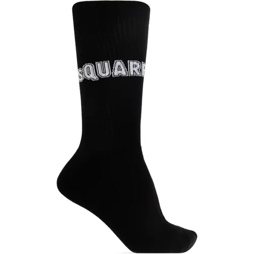 Baumwollsocken mit Logo , Herren, Größe: XL - Dsquared2 - Modalova