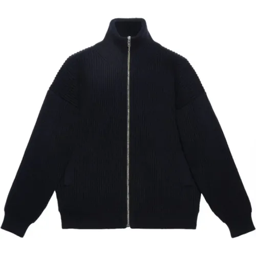 Knitted Jacket with Embroidered Logo , male, Sizes: M - Gucci - Modalova