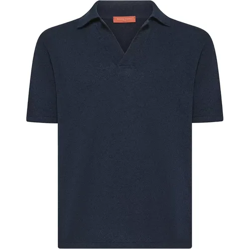 Blaue T-Shirts und Polos , Herren, Größe: XL - Daniele Fiesoli - Modalova