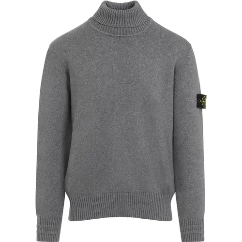 Grauer Pullover für Männer Aw24 , Herren, Größe: L - Stone Island - Modalova