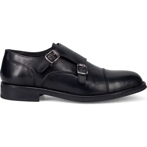 Elegante Italienische Handgefertigte Schwarze Schuhe - Sangiorgio - Modalova