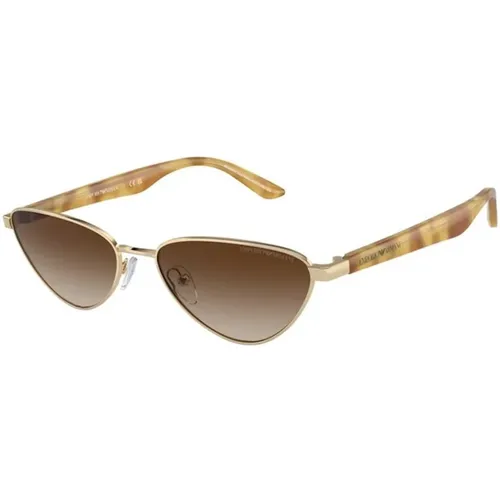 Gold Brown Gradient Sunglasses Ea2153 , female, Sizes: 56 MM - Emporio Armani - Modalova