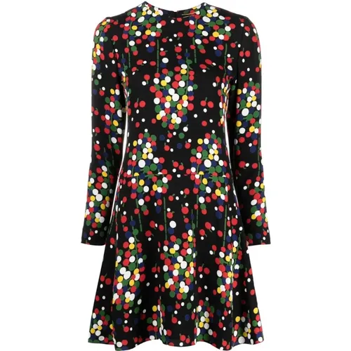 Polka Dot Long Sleeve Dress , female, Sizes: M - Saint Laurent - Modalova
