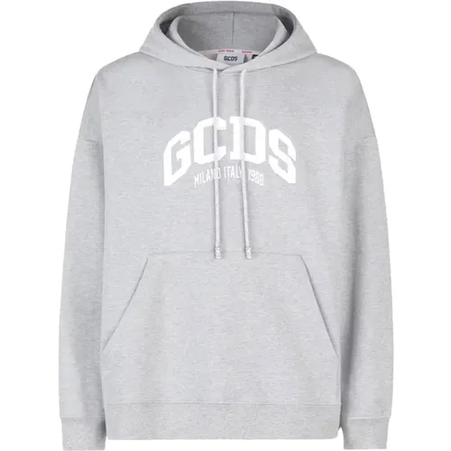 Grauer Logo Loose Hoodie , Herren, Größe: XL - Gcds - Modalova