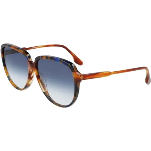 Braune Acetat Sonnenbrille für Frauen - Victoria Beckham - Modalova