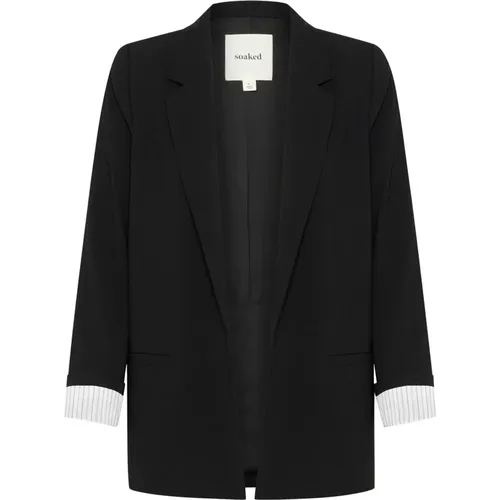 Fold-Up Blazer , female, Sizes: L, XS, XL, M, S, 2XL - Soaked in Luxury - Modalova