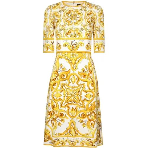 Elegant Abito Dresses , female, Sizes: S, XL, L, XS, M - Dolce & Gabbana - Modalova