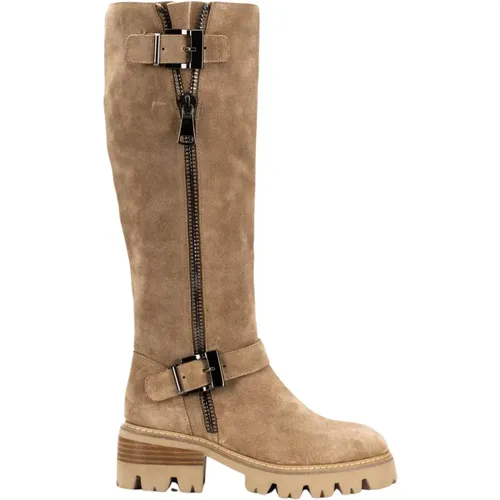 Round Toe Leather Ankle Boots , female, Sizes: 3 UK, 4 UK, 6 UK, 5 UK - Alma en Pena - Modalova